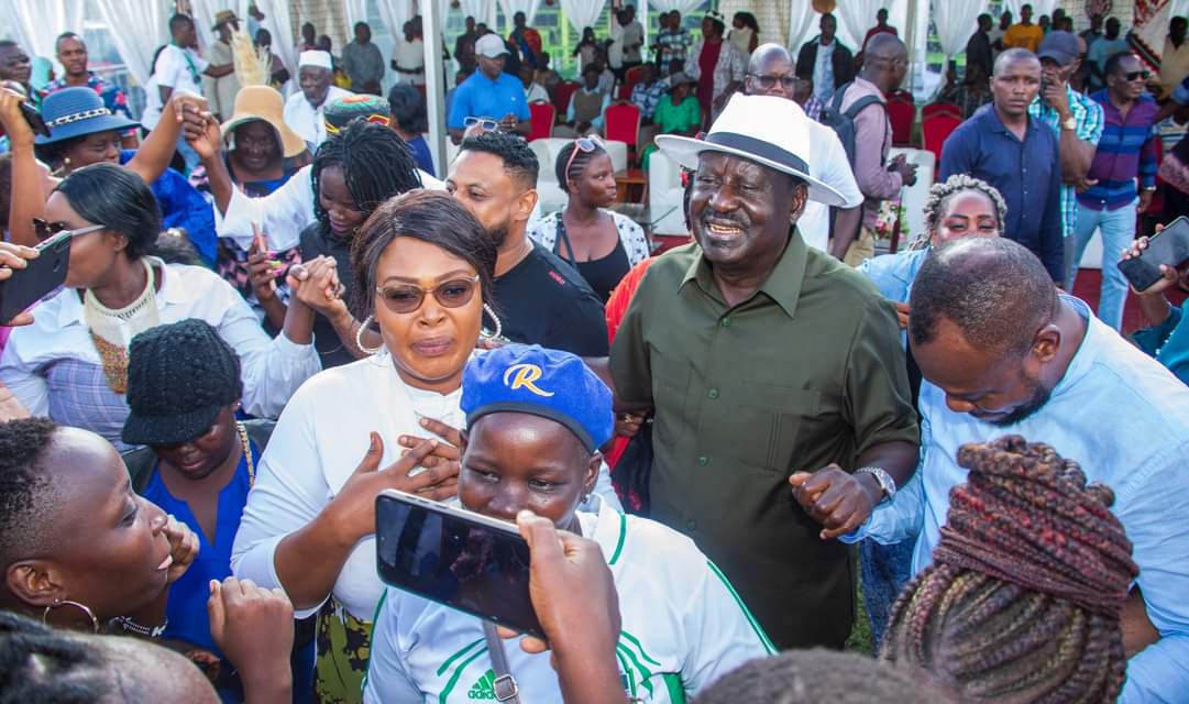 ODM Leader Raila Odinga in Mombasa.